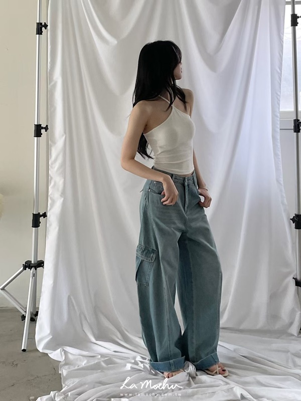 後Y字掛脖坑條BRA背心(闆娘清單)